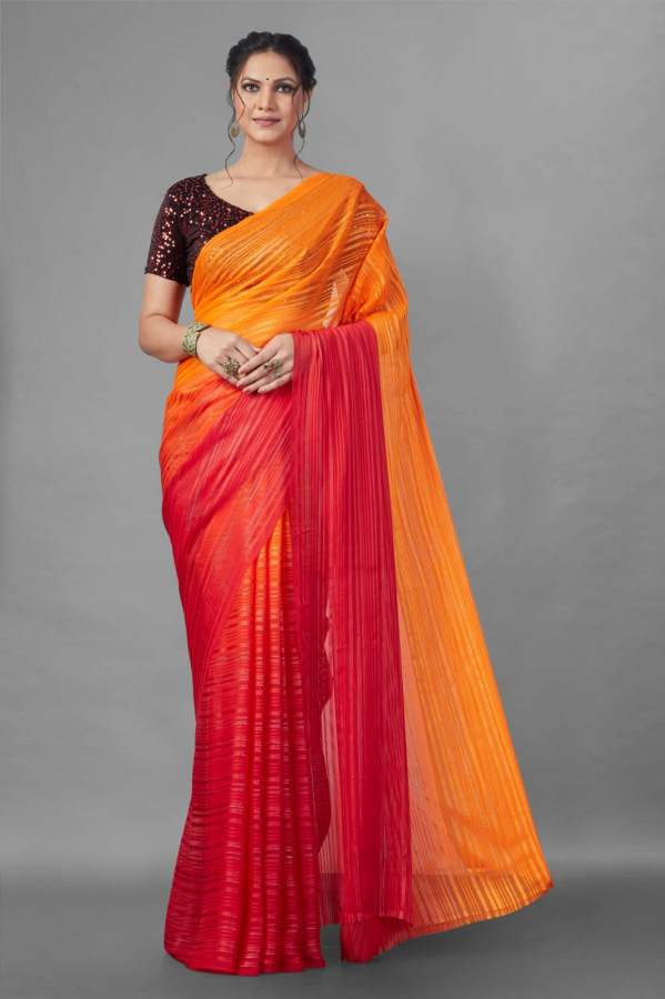 S Multy Sequence Fancy Wear Weightless Satin Saree Collection